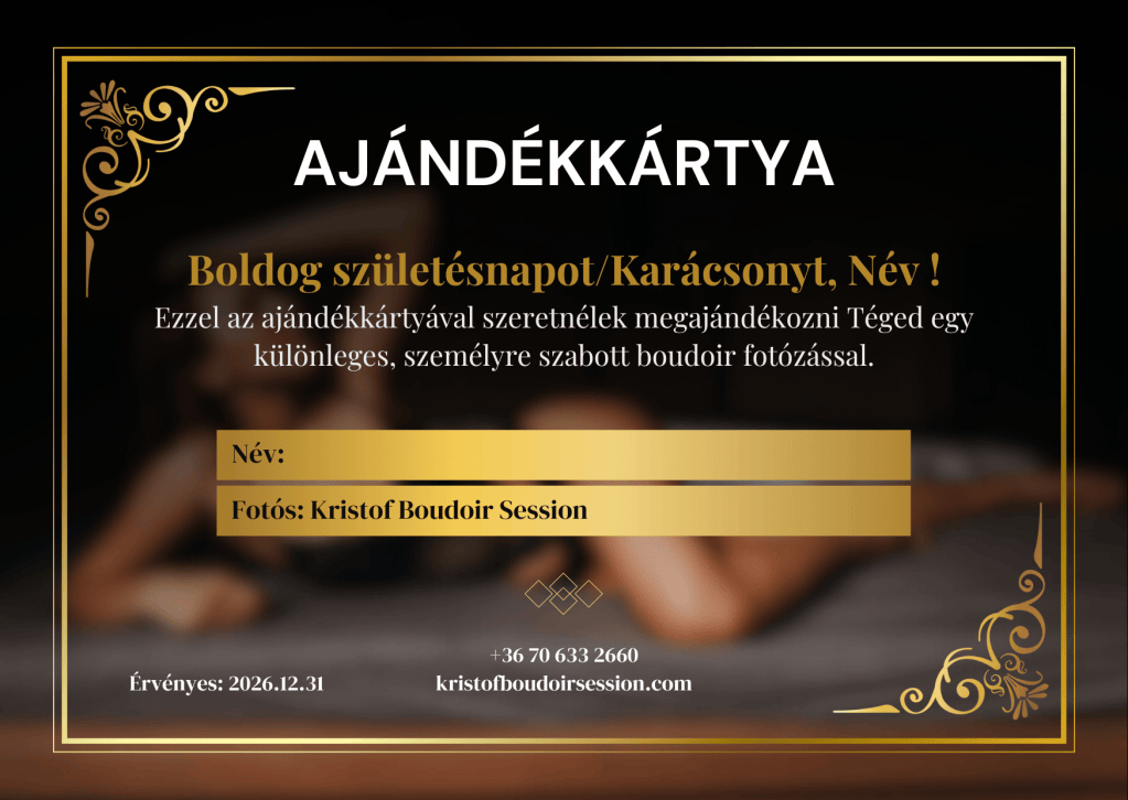 ajándékkártya kristofboudoir fotózásra